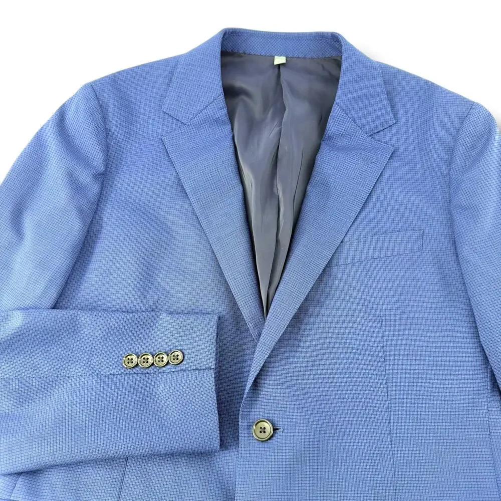 Bonobos Slim Fit Men's 40R Blue Wool Blazer Marzotto Italian Wool Sport Coat